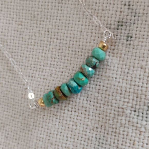 Kingman Turquoise Bar necklace - Picture 7 of 7